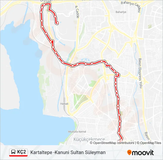 KÇ2 Bus Line Map