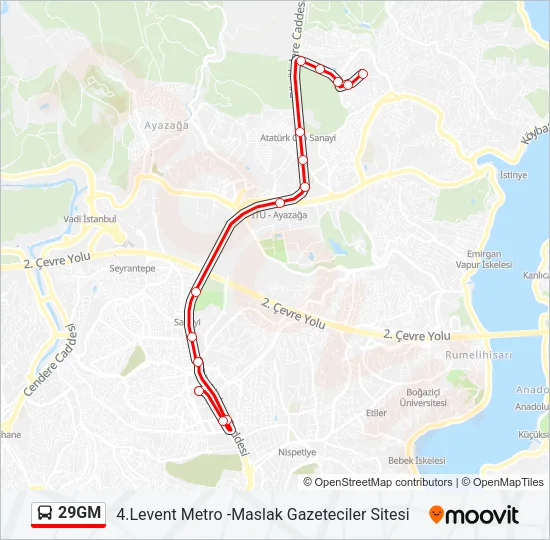 29GM Bus Line Map