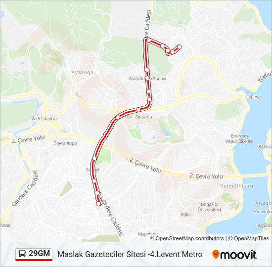 29GM Bus Line Map
