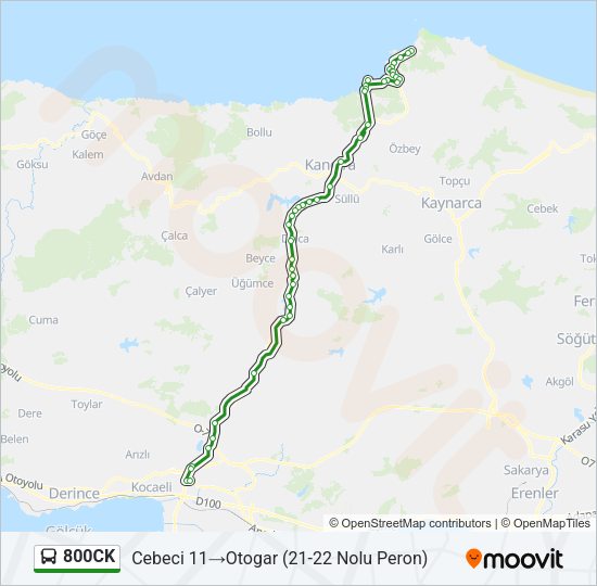 800CK Bus Line Map