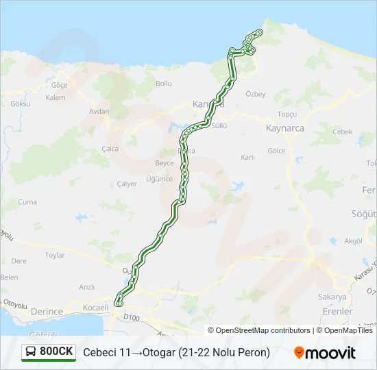 800CK Bus Line Map