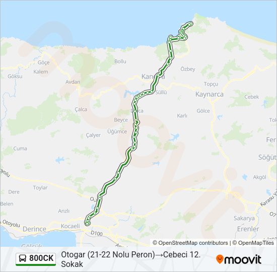 800CK Bus Line Map