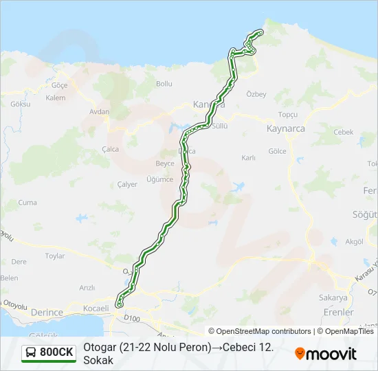 800CK Bus Line Map