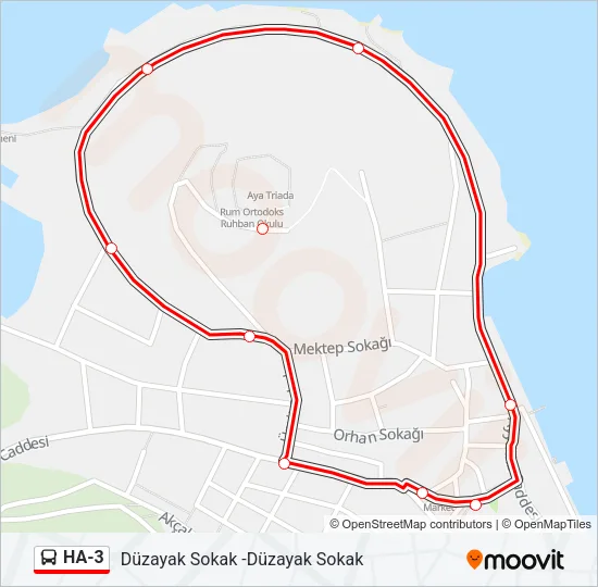 HA-3 Bus Line Map