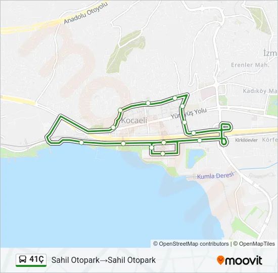 41Ç Bus Line Map