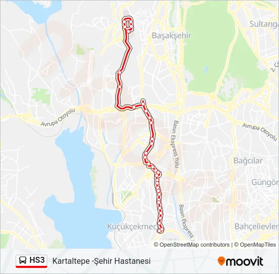 HS3 Bus Line Map