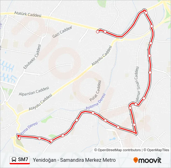 SM7 Bus Line Map