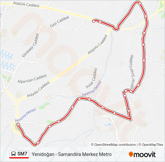 SM7 Bus Line Map