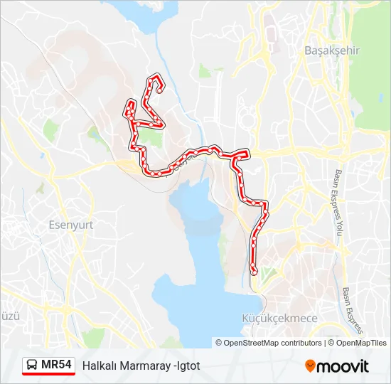 MR54 Bus Line Map