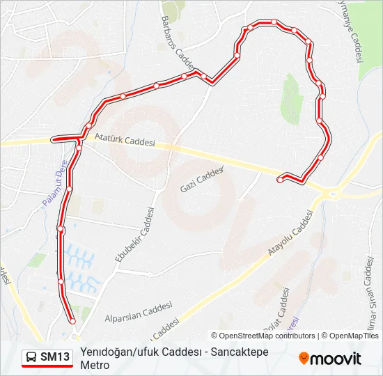 SM13 Bus Line Map