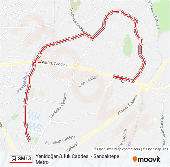 SM13 Bus Line Map