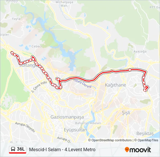 36L Bus Line Map