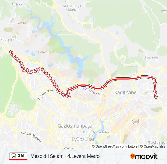 36L Bus Line Map