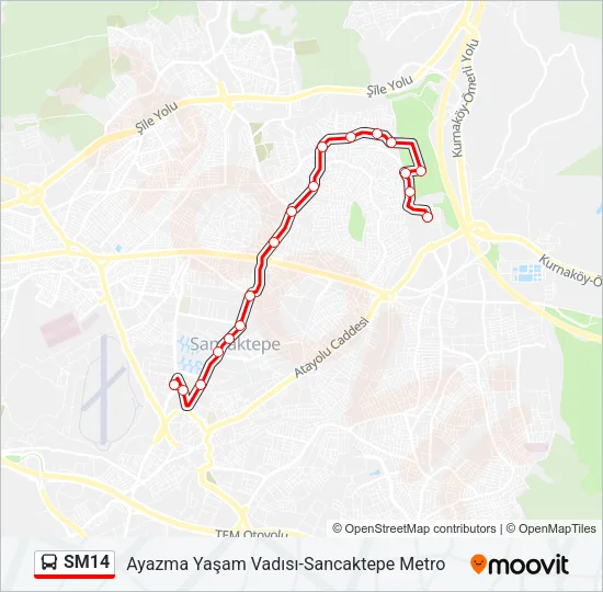 SM14 Bus Line Map