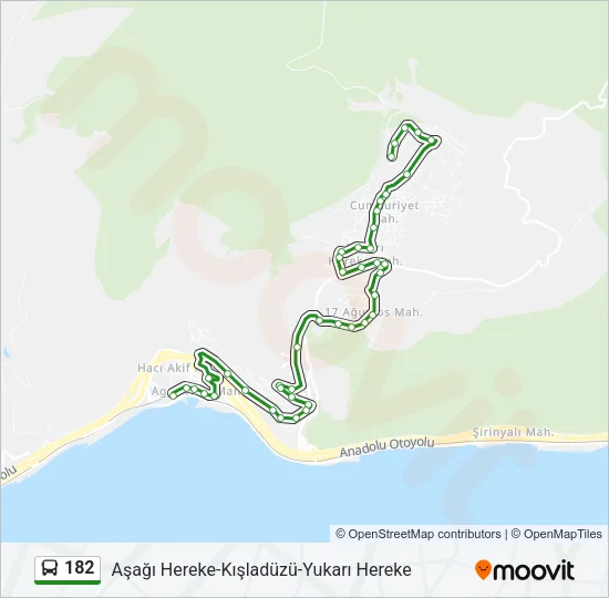 182 Bus Line Map