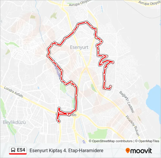 ES4 Bus Line Map