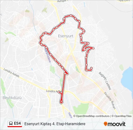 ES4 Bus Line Map