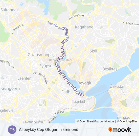 T5 Tram Line Map