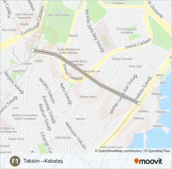 F1 Metro Line Map