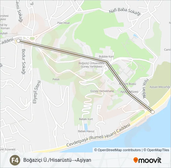 F4 Metro Line Map