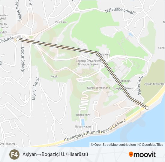 F4 Metro Line Map