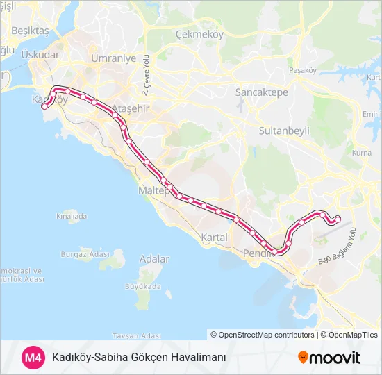 M4 Metro Line Map