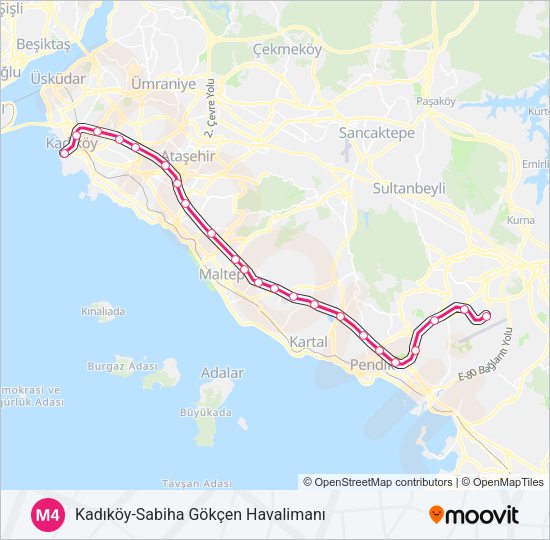 M4 Metro Line Map