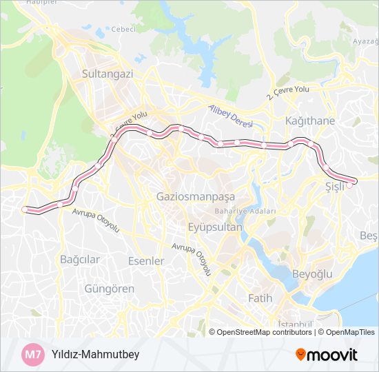 M7 Metro Line Map