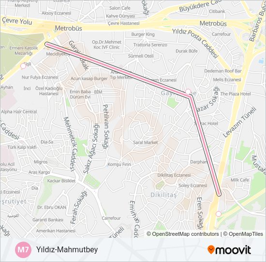 M7 Metro Line Map