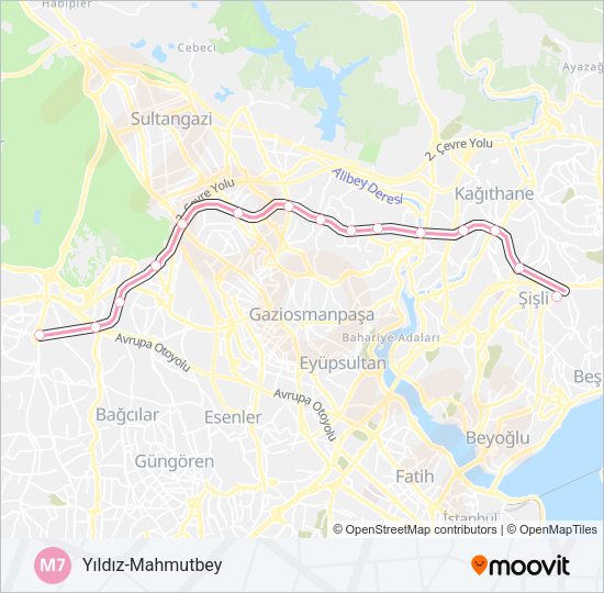 M7 Metro Line Map