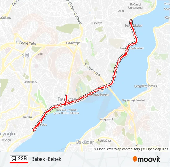 22B Bus Line Map