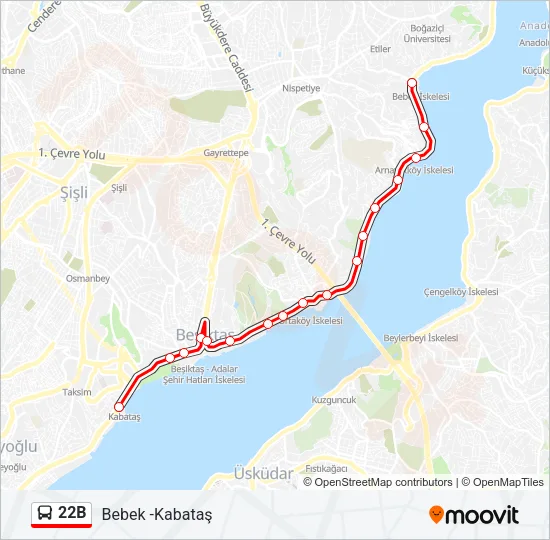 22B Bus Line Map
