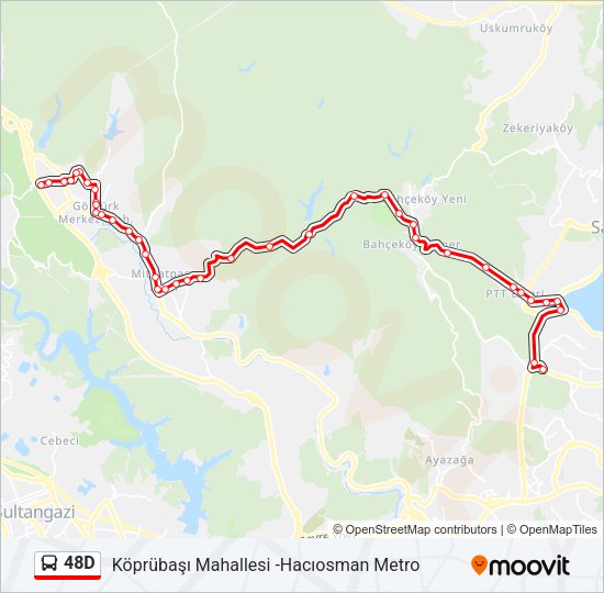 48D Bus Line Map