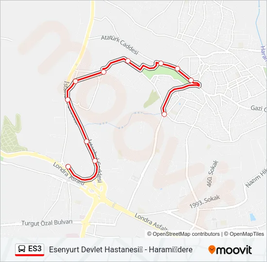 ES3 Bus Line Map