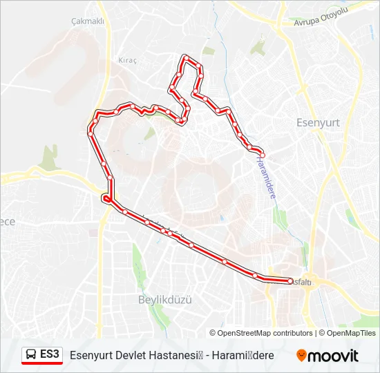 ES3 Bus Line Map