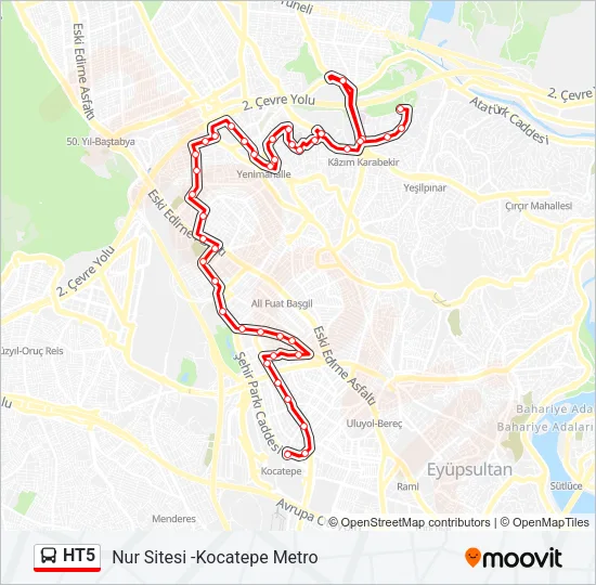 HT5 Bus Line Map