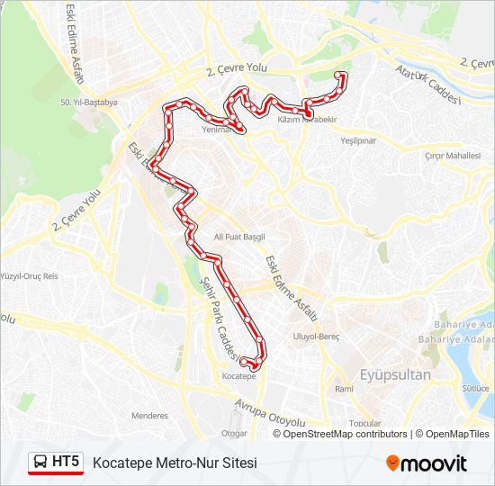 HT5 bus Line Map