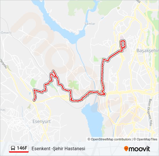 146F Bus Line Map