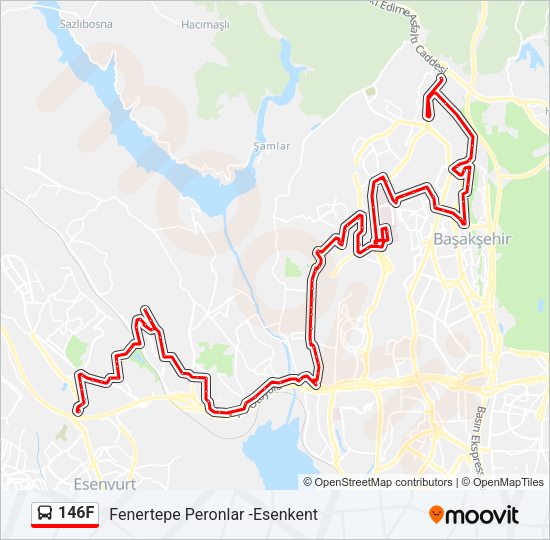 146F Bus Line Map