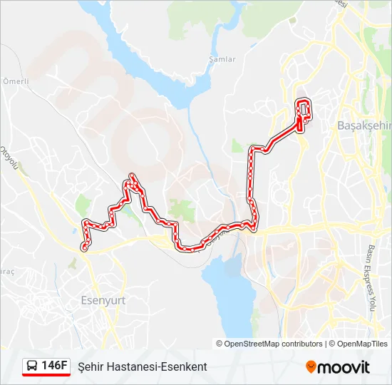 146F Bus Line Map
