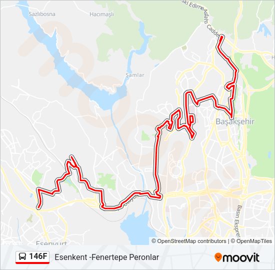 146F Bus Line Map