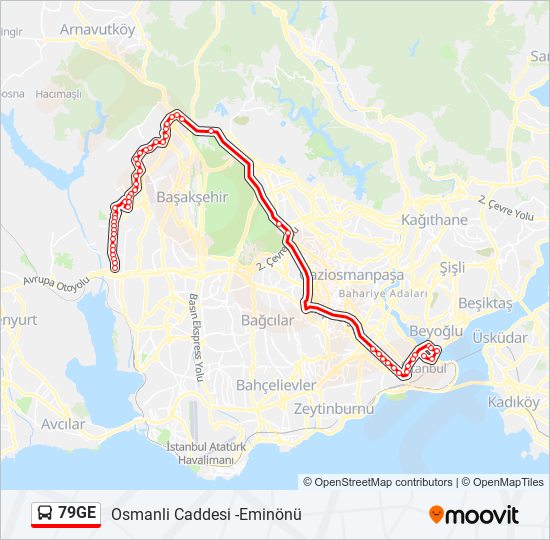 79GE bus Line Map