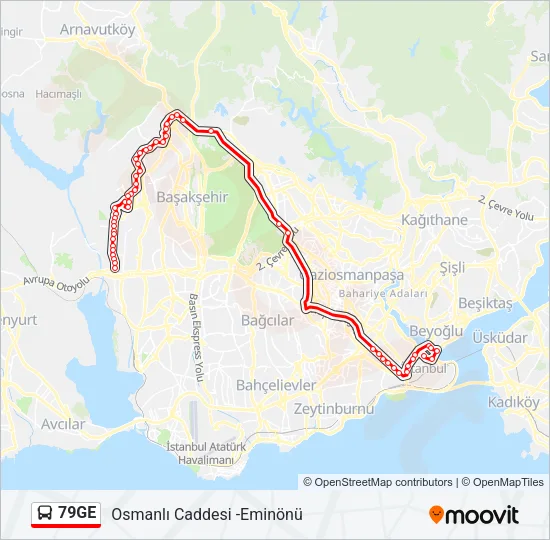79GE Bus Line Map