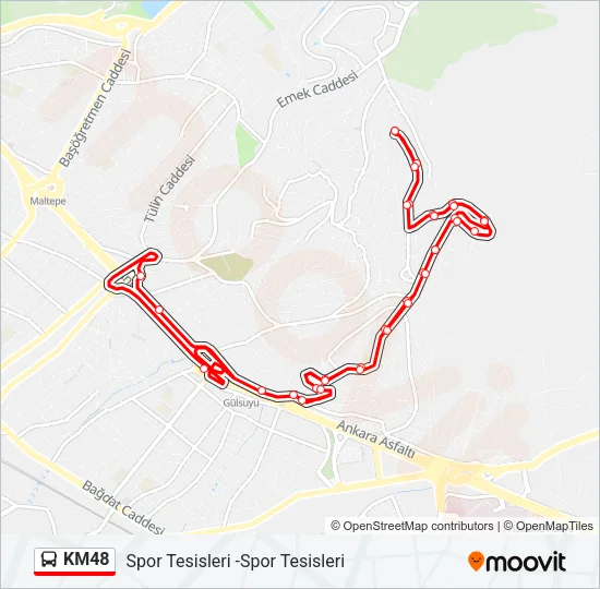 KM48 Bus Line Map