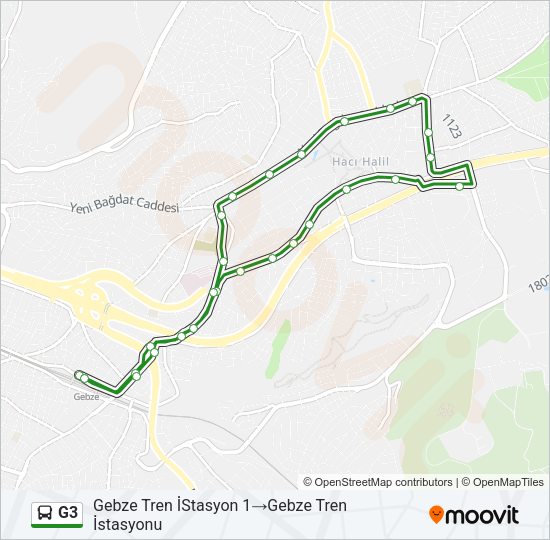 G3 Bus Line Map