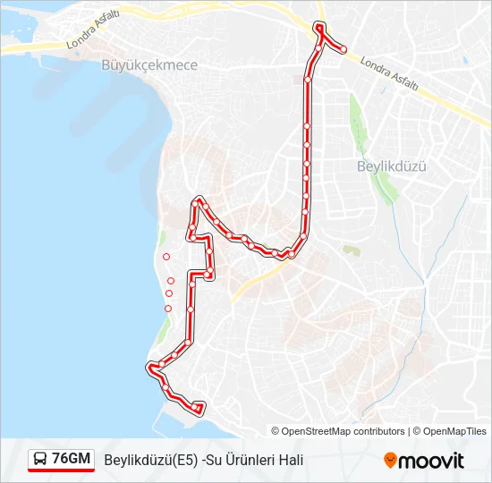 76GM Bus Line Map