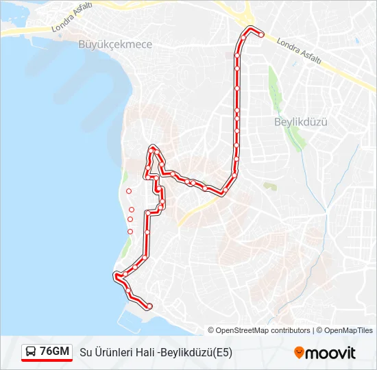 76GM Bus Line Map