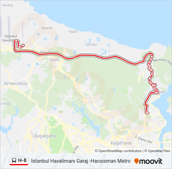 H-8 Bus Line Map