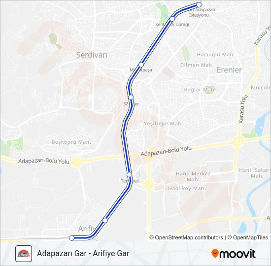ADARAY Train Line Map