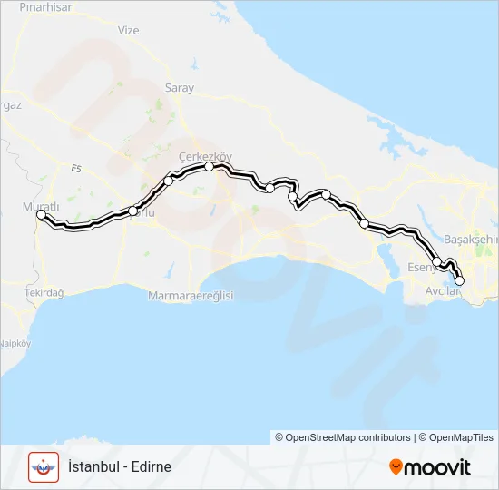 B12 Train Line Map